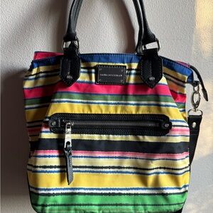 Dana Buchman Vibrant Striped Tote with Black Accents
